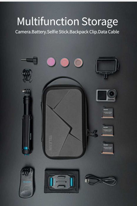 Torba transportowa TELESIN do kamer sportowych GoPro Hero Insta360 DJI