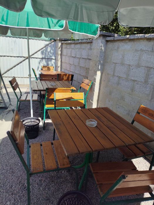 Стол  стулья б.у дача дом