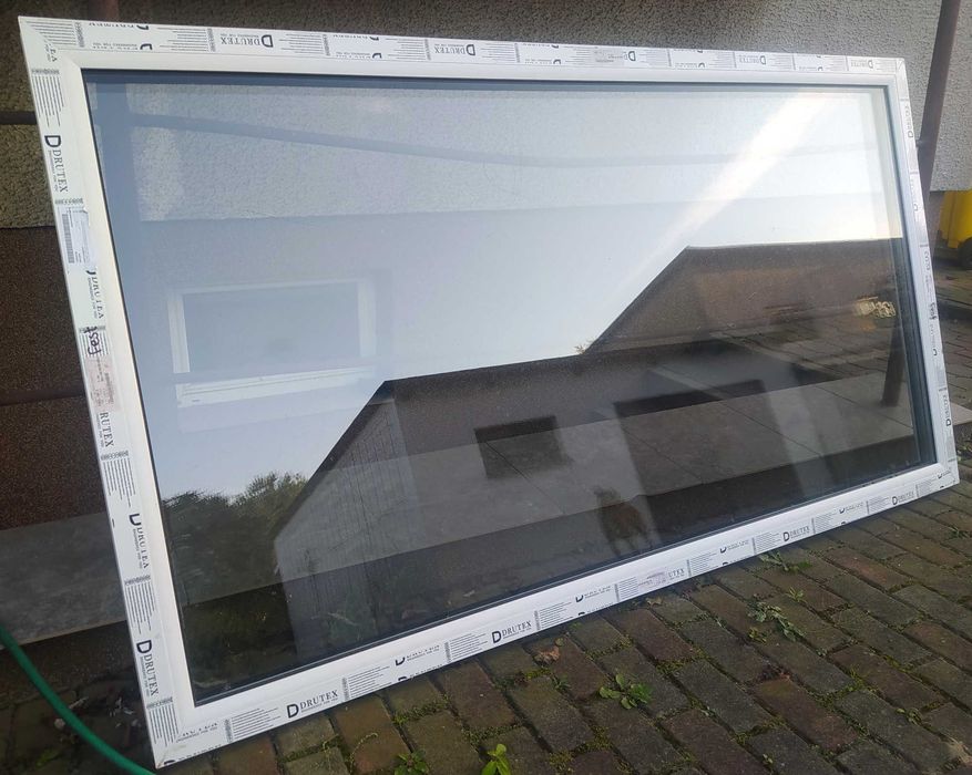 Okno fix Drutex 214 x 120 trzyszybowe. Nieużywane.