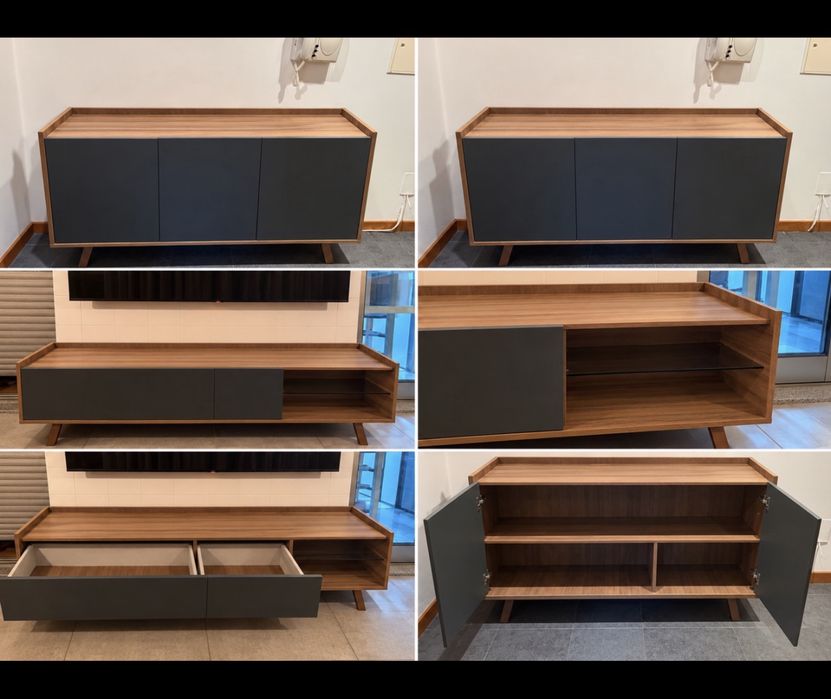 Conjunto de Aparador e movel para TV