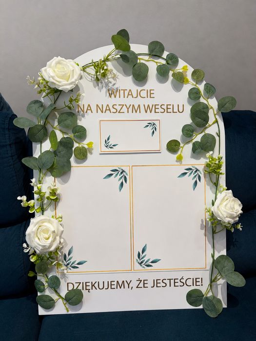 Tablica powitalna na ślub