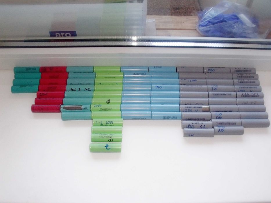 Аккумуляторы 18650 высокотоковые Samsung LG Lishen литий 74 шт