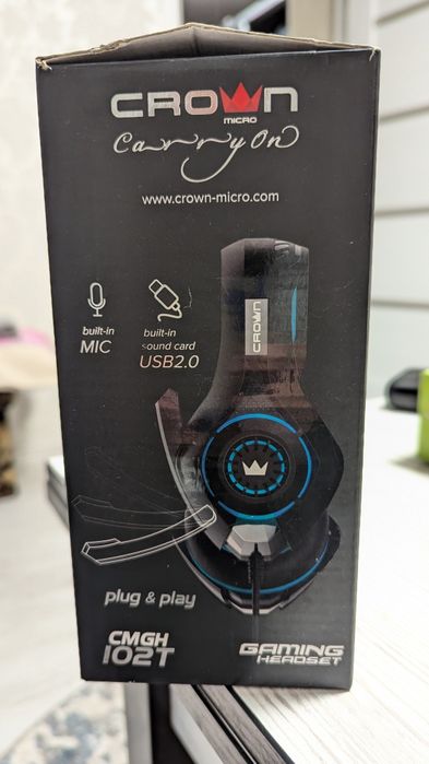 Навушники  ігрові Crown CMGH-102T USB