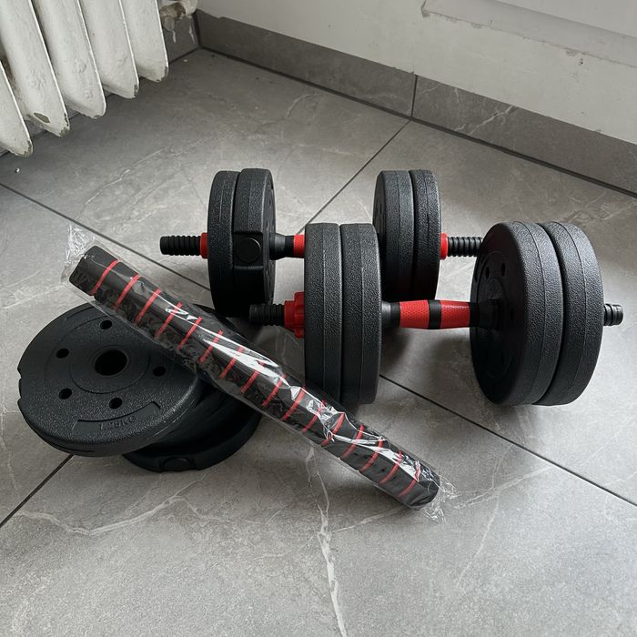 ZESTAW Hantli Hantle Regulowane Bitumiczne 20kg Z Łącznikiem Gryf