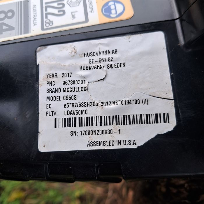 Mcculloch cs 50 impecável