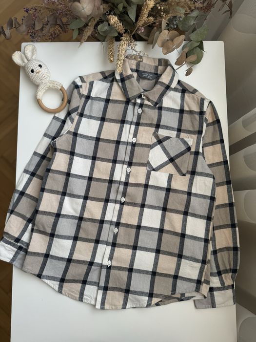 Стильна сорочка на хлопчика в клітинку 8-9 років