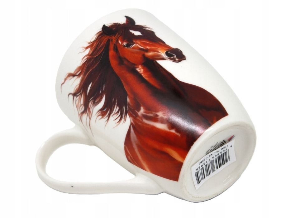 cudowny kubek porcelana kostna arabski koń queen isabell 350ml.