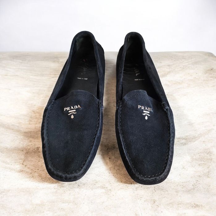 Замшевые мокасины,лоферы "Prada"