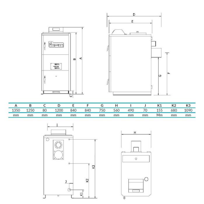 Kocioł zgazowujący drewno MPM CALDO S-I 25 kW - 5 klasa - Ecodesign