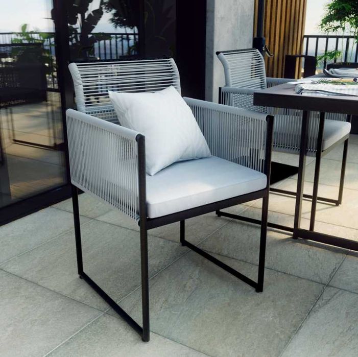 2 x Conjuntos Jardim refeição Mesa + Cadeiras NATERIAL Exterior