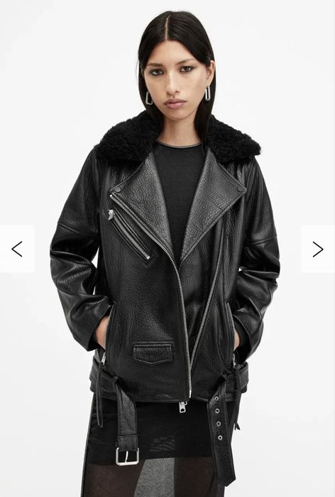 AllSaints Vendra NZ Biker шкіряна нова куртка, s