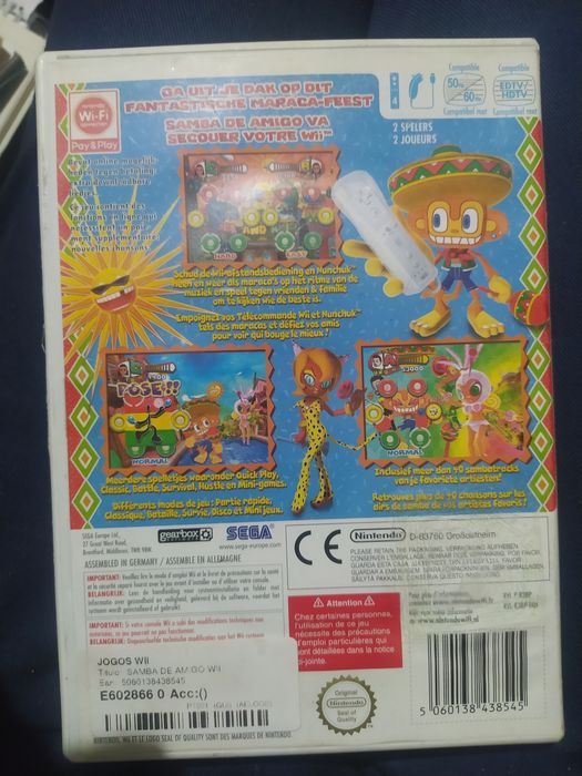 Samba de amigo wii videojogo em francês completo na caixa