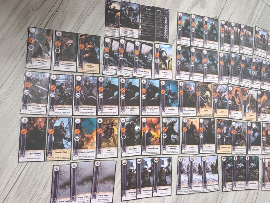 SKELLIGE karty do gry w gwinta WIEDŹMIN gwint