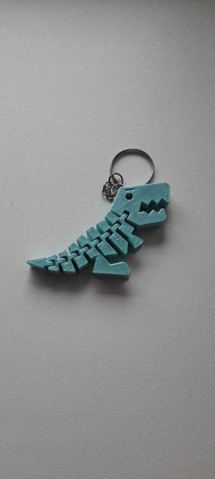 Брелок антистресс 3D печать | Подвижный динозавр