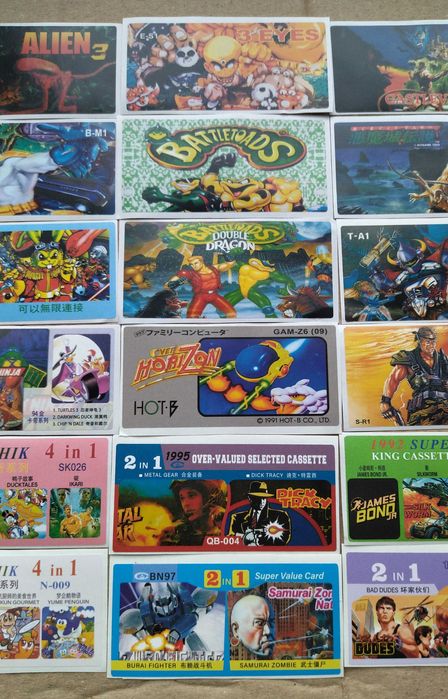 Наклейки для картриджів 8-бітних приставок Денді Сюбор Lifa