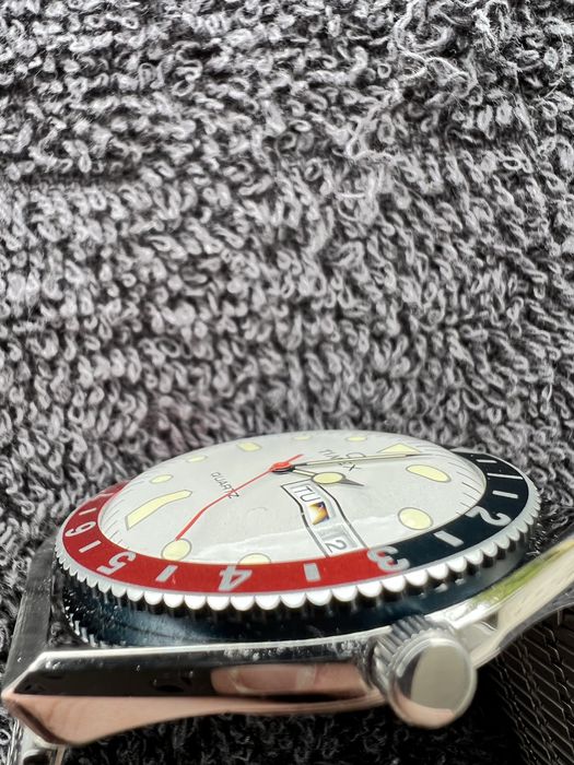 Timex Q Hydromod, White Pepsi, super stan, olej, zamiany