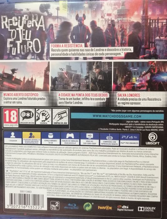 Jogo Watch Dogs Legion Ps4