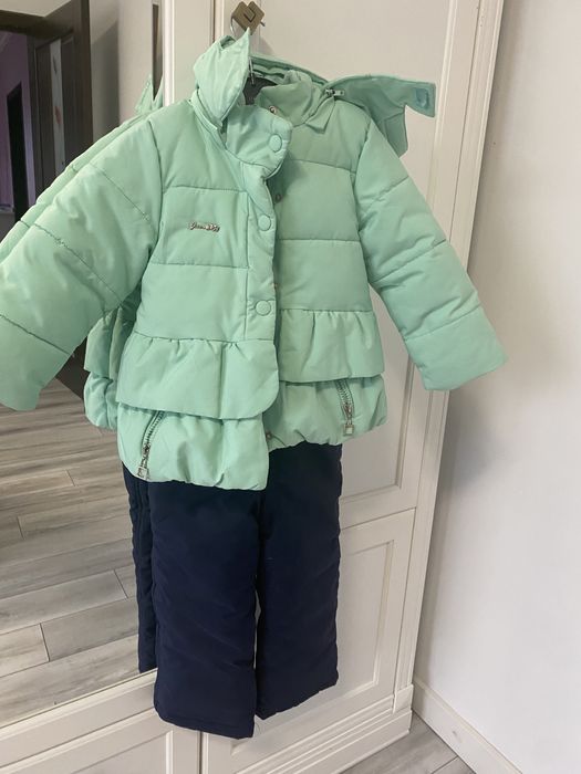 Зимовий комплект куртка і штани на зиму для дівчинки 92-98 см