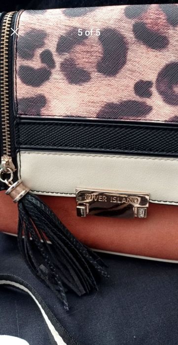 Torebka River Island z panterka na sportowym pasku