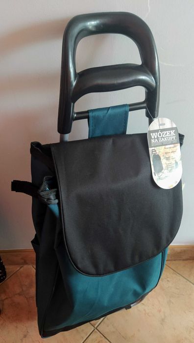 Torba wózek Zakupowy Semi Line BSL172 na kółkach na zakupy turkus