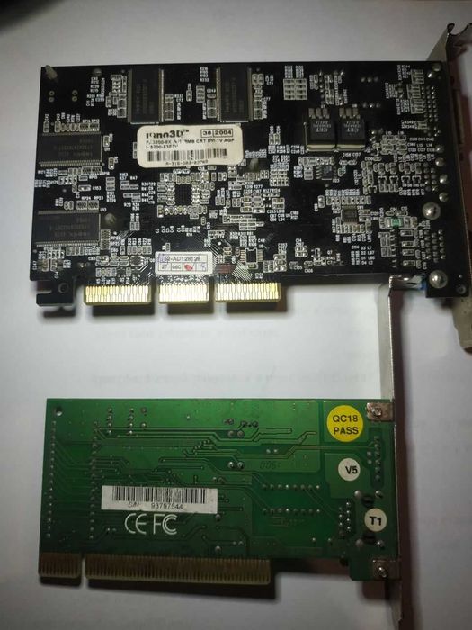 Видеокарта Inno3D FX5200 AGP 128MB и сетевая карта