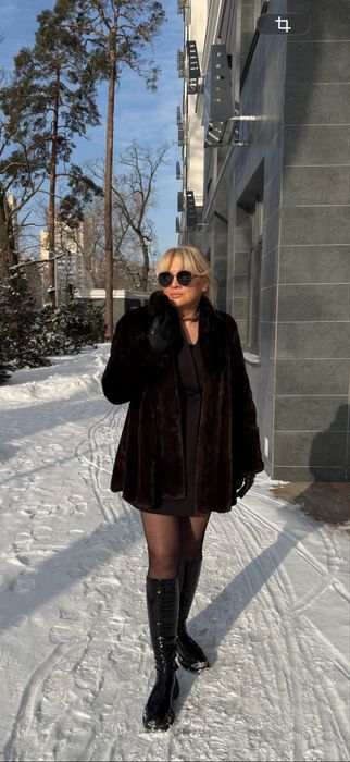 Шуба норковая винтаж  blackglama USA М размер