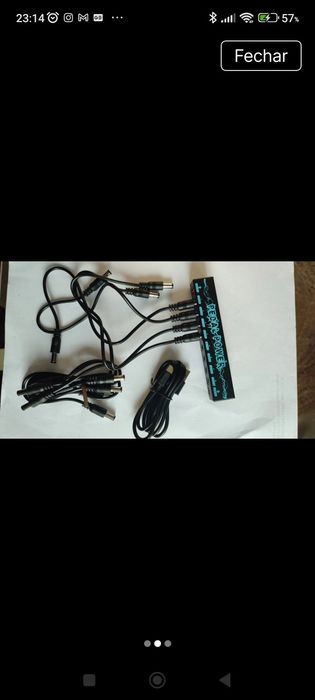 Fonte de alimentação de pedais guitarra
