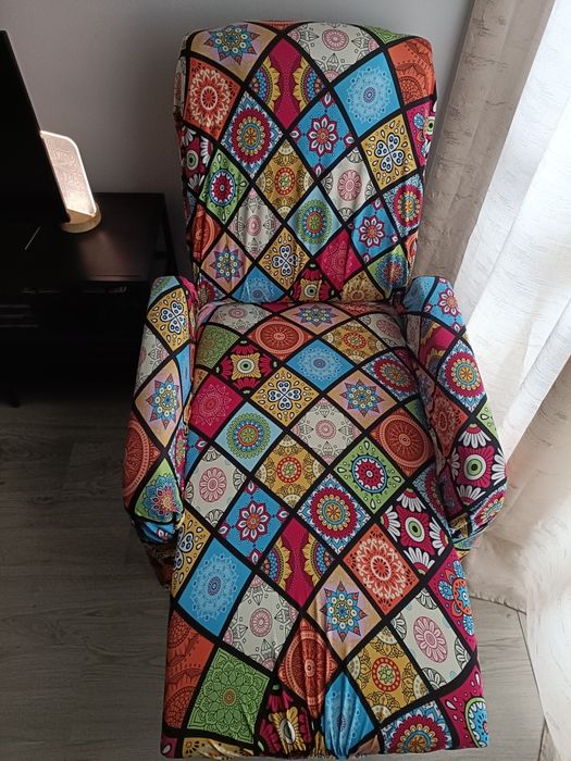 Cadeirão/banco reclinável chocolate + capa