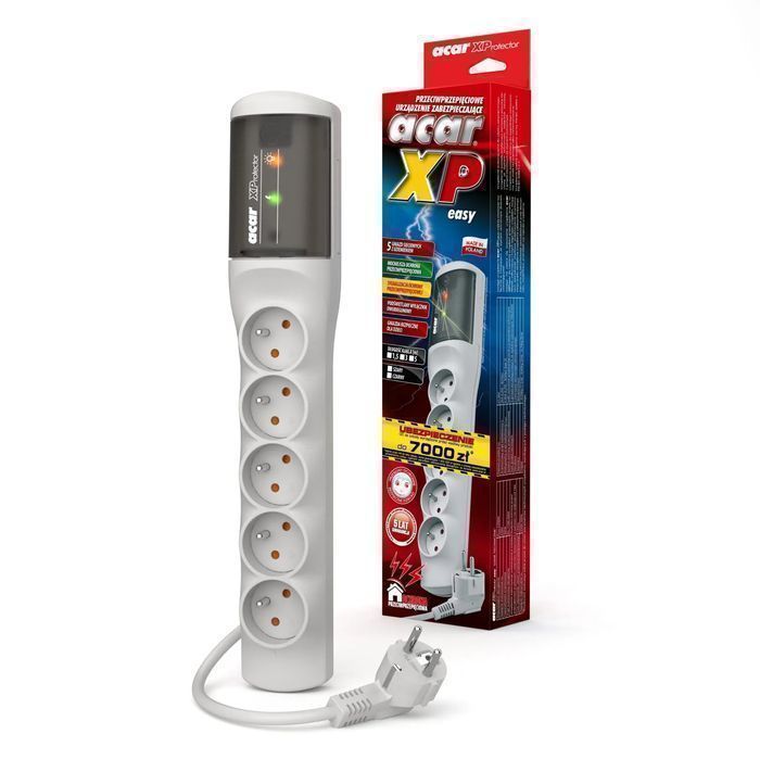 Listwa zasilająca przedłużacz ACAR XProtector 3m 5 gniazd 10A W2337