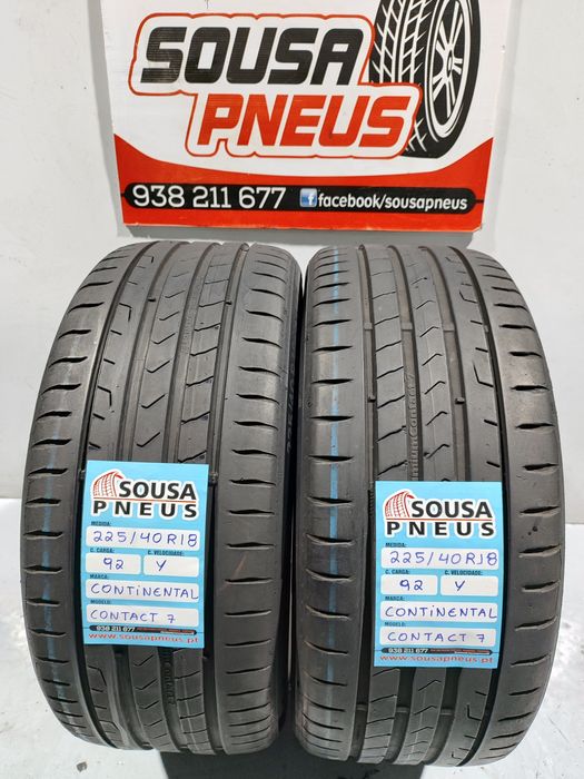 2 pneus semi novos 225-40R18 Continental - Oferta dos Portes - 140 Eur