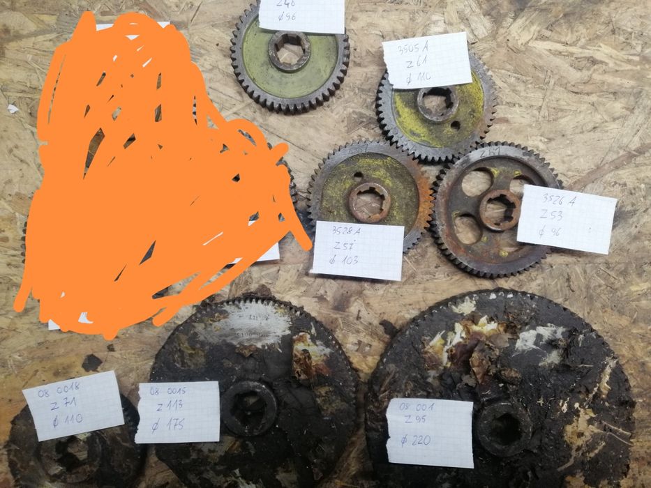 Koła zmianowe zębate tokarki frezarki