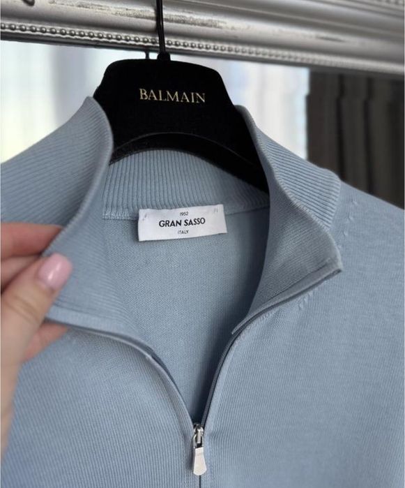 Чоловічий светр кардиган на замку gran sasso