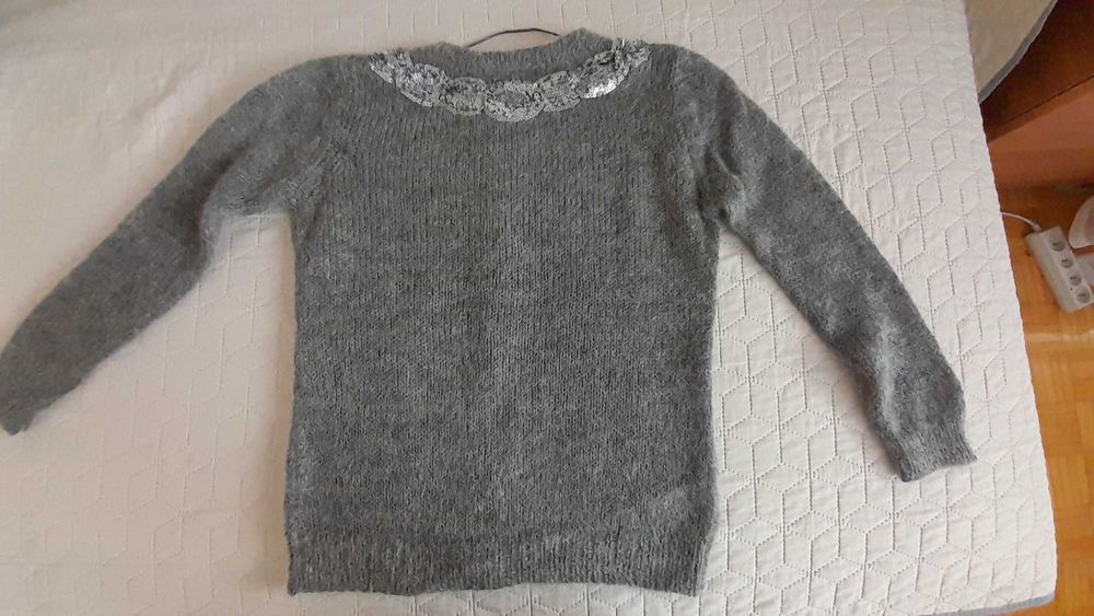 Sweter z mohairu i wełny