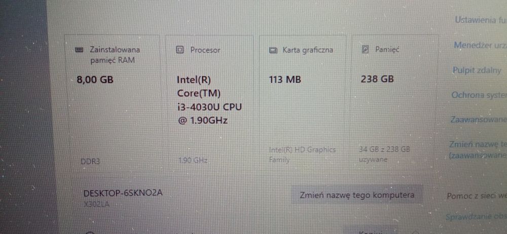 Asus R301LA sprawny.
