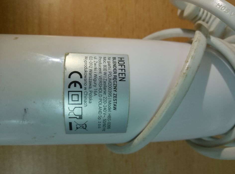Blender ręczny HOFFEN HBS-0395 moc 800W