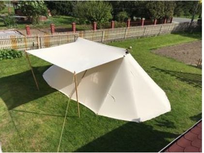 Namiot Geteld 3 X 6 M Z Daszkiem - Bawełna Wodoodporna