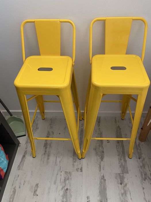 2 cadeiras de metal, estilo Bar