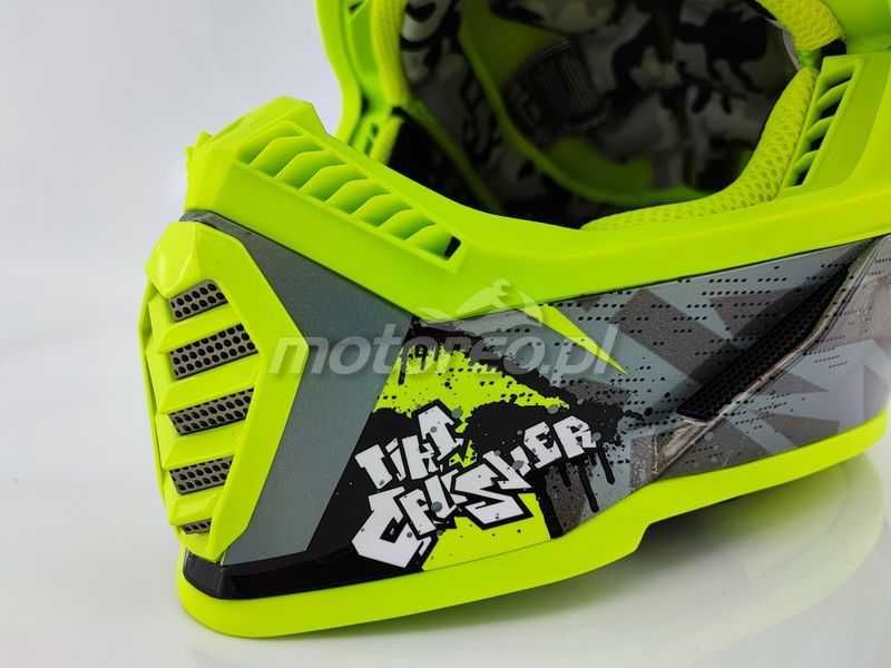 WYPRZEDAŻ Kask LS2 MX437 Fast Evo CRUSHER H-V Yellow Enduro/Cross /ATV