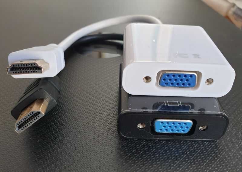 Przejściówka z HDMI na VGA przelotka konwerter D-SUB