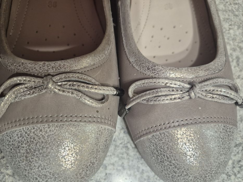 Ecco baleriny beżowe 38 JAK NOWE !