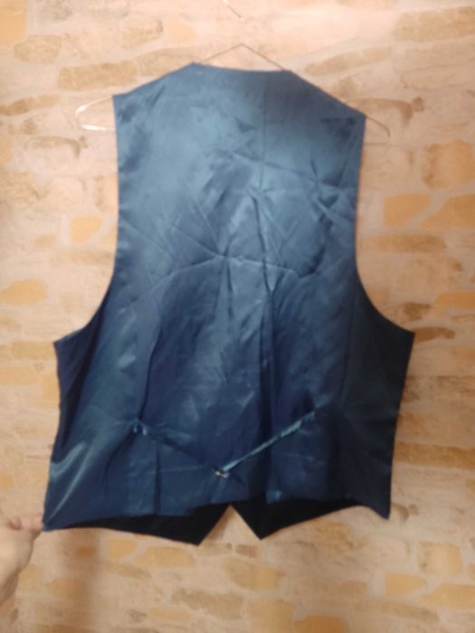 (M/L) Ted Baker/ Granatowa kamizelka garniturowa z patką z Londynu