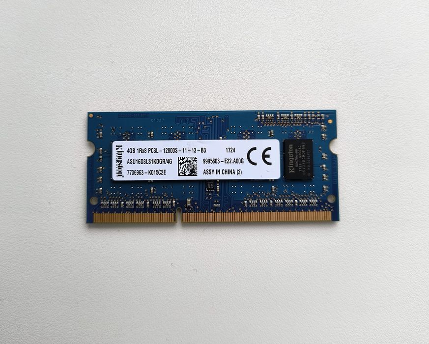 Оперативна пам'ять ddr3l 4gb Kingston