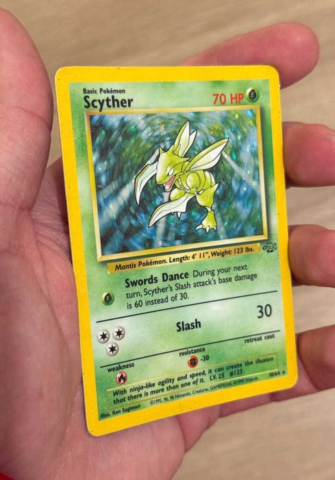 Scyther Holo 10/64 Jungle Carta Pokémon Original TCG Wotc - PT