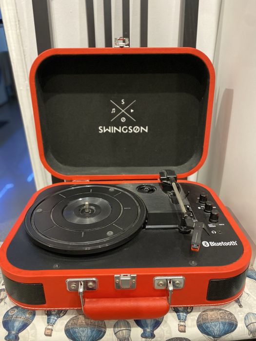 Gira-discos Swingson Bluetooth edição especial vermelho