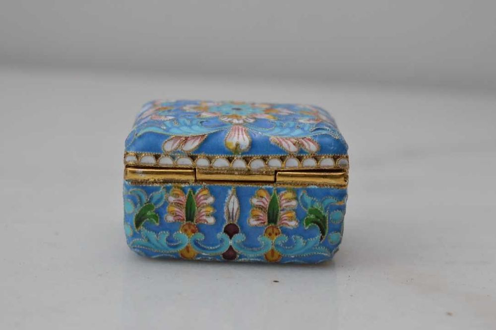 Carska Emaliowana Szkatuła Puzderko Faberge Rosja Pr84 48g