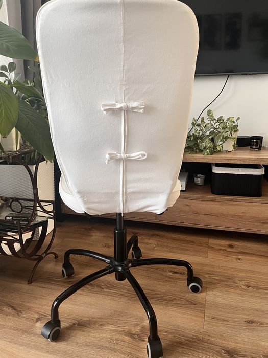 IKEA LILLHÖJDEN Krzesło obrotowe do biurka  białe