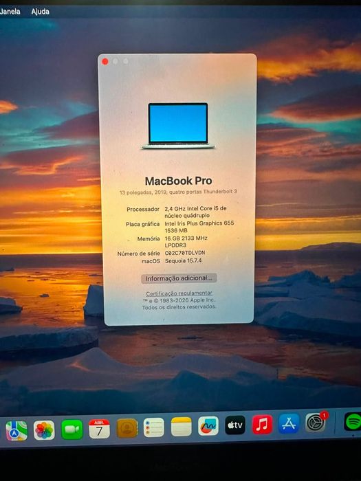 MacBook Pro 13” 2019 i5 | 16GB RAM | Touch Bar | Excelente estado