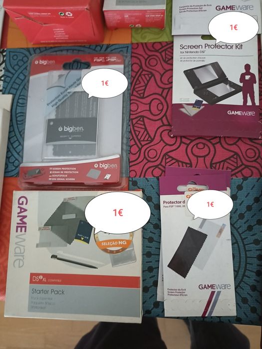 Protetores de ecrãs para várias consolas Nintendo/PSP