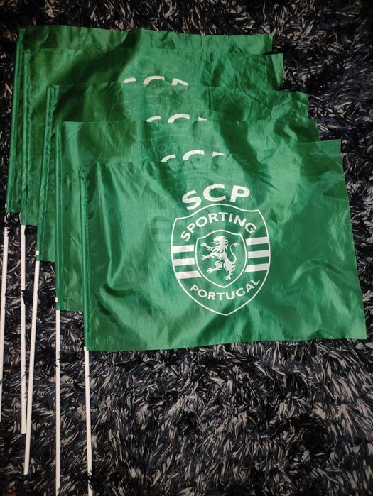 Bandeira Sporting Clube de Portugal tecido 70 x 50 cm