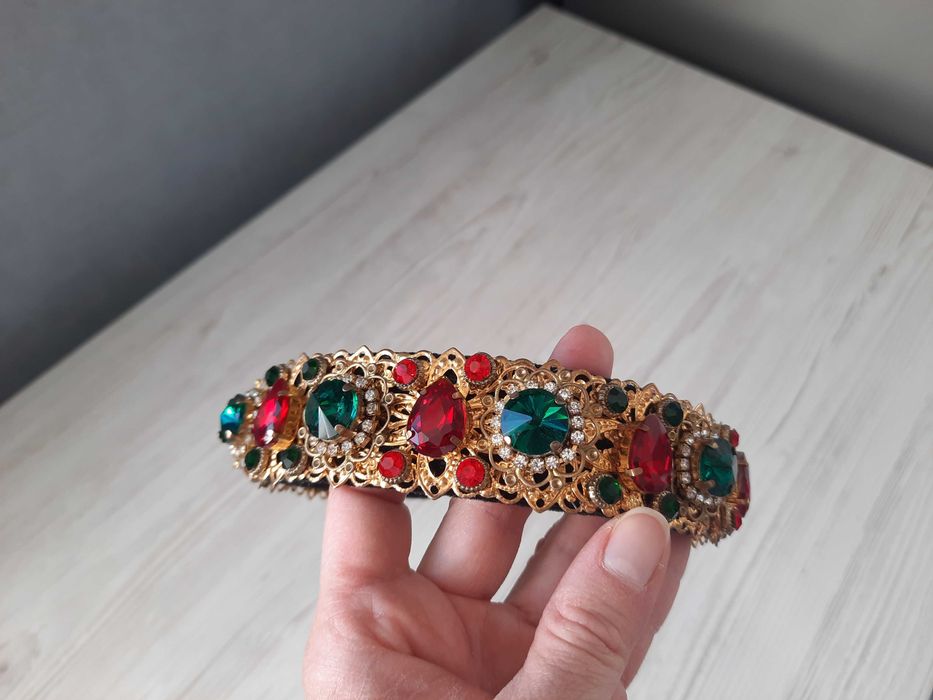 Обруч тиара корона ободок камни стразы Dolce Gabbana Дольче габбана